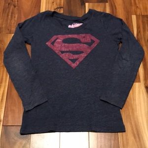 Girls Size Small (6-7) Super Girl Long-sleeve T-shirt- Vintage Style.